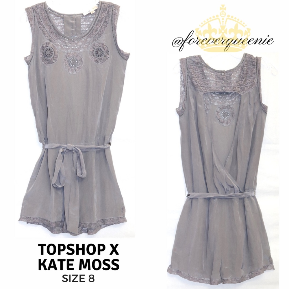Top Shop Kate Moss Silk Romper Sz 8